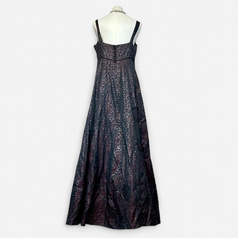 Vintage Formal Dress Floral Taffeta Gothic Doll Evening Prom Womens 10 - Picture 4 of 7
